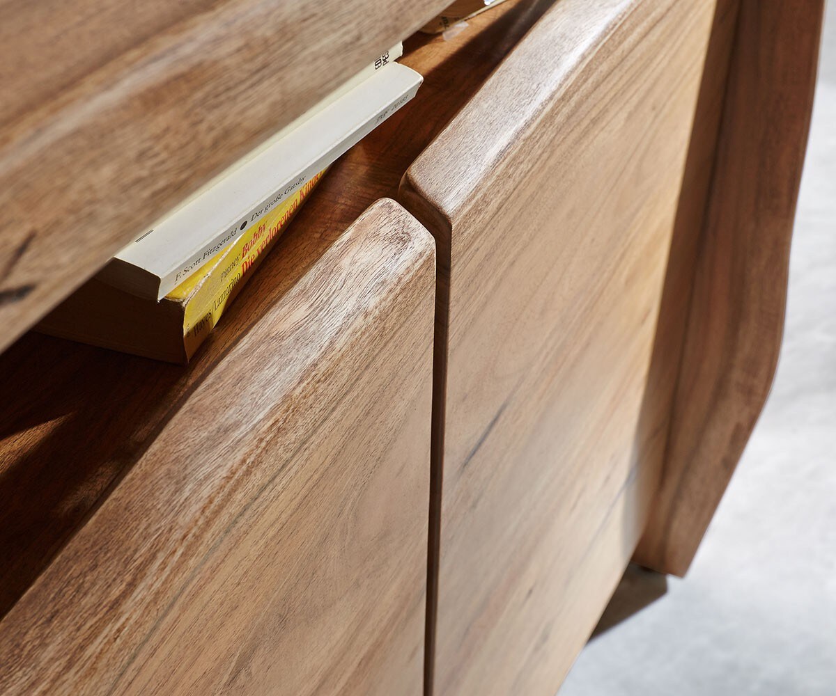 Komoda Live-Edge 145 cm akacja naturalna 3 drzwi 3