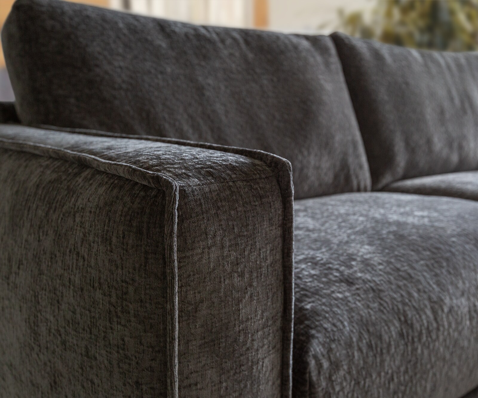 Sofa narożna Sottil 290x165 cm szenil szary szezlong prawy 4