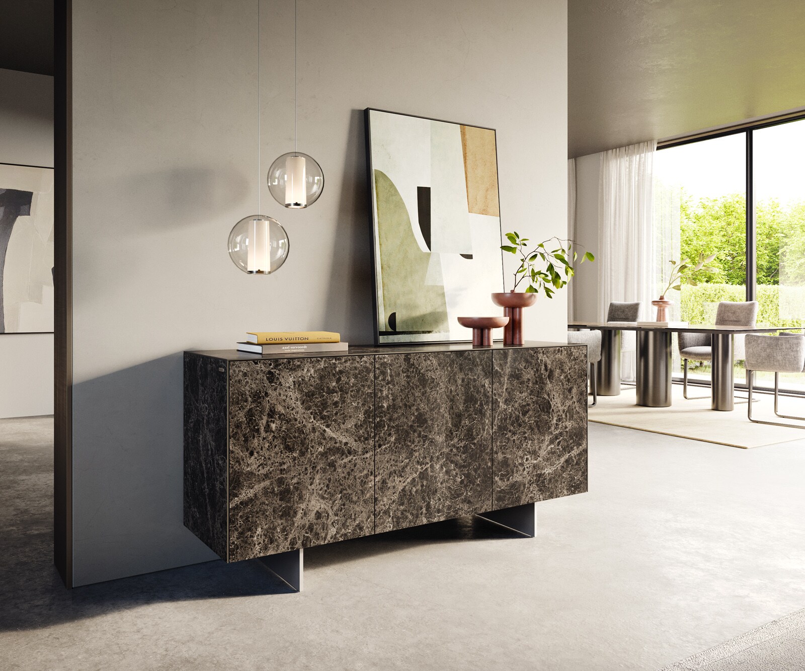 Sideboard Cuor 150 cm ceramika 3 drzwi 1