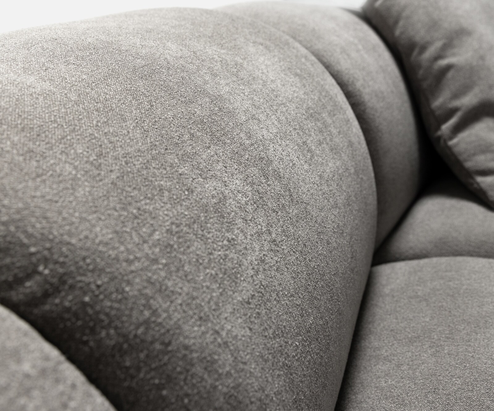Sofa Lunna 280x70 cm miękka tkanina strukturalna szara 2 poduszki 4