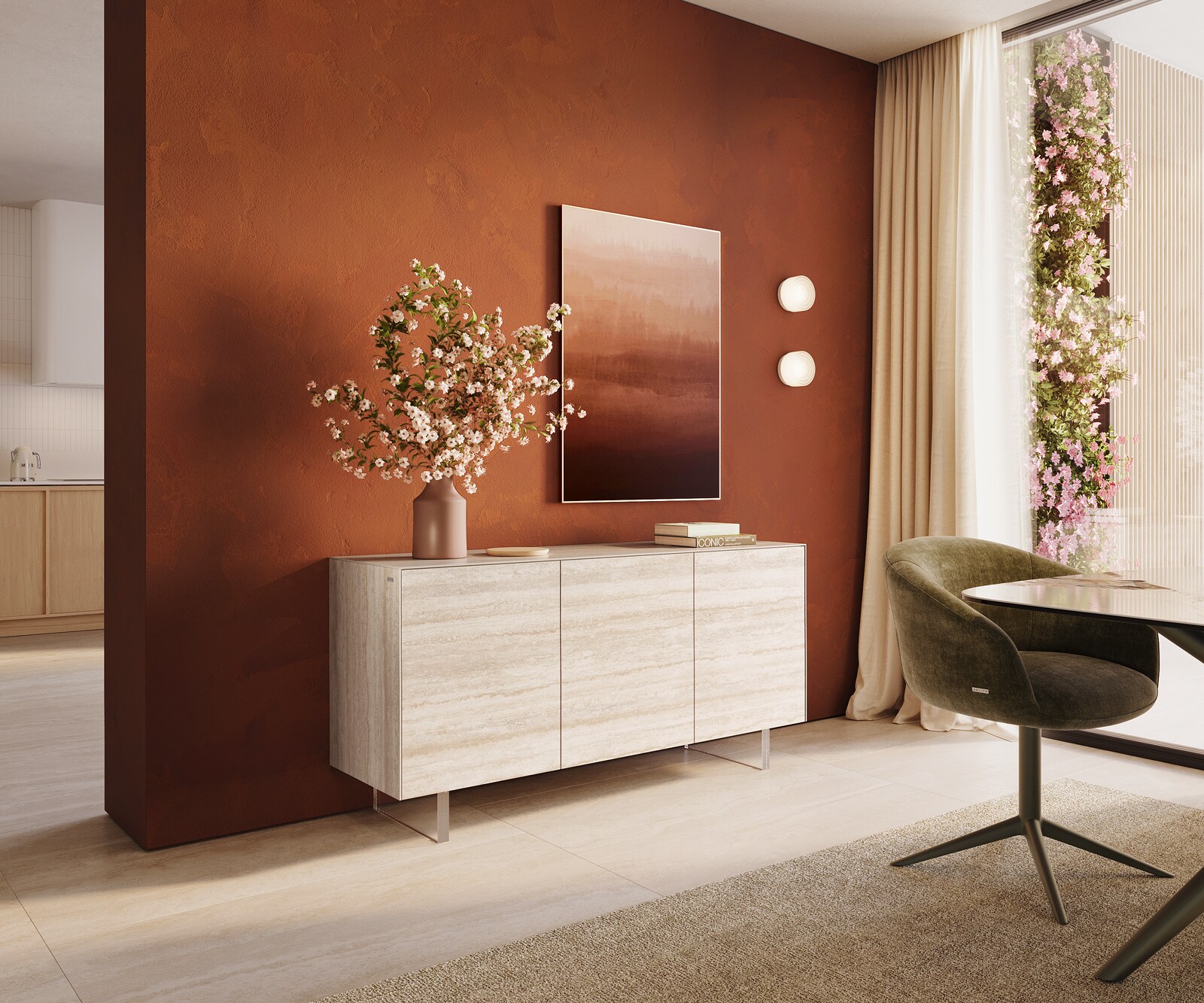 Sideboard Cuor 150 cm ceramika 3 drzwi 3