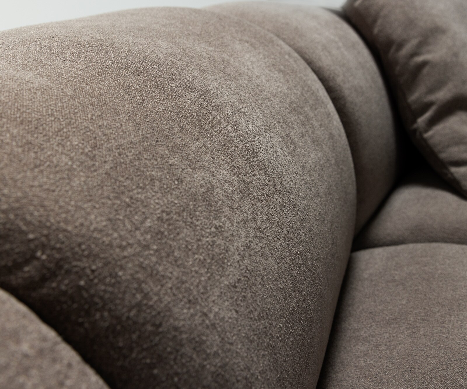 Sofa Lunna 360x175 cm miękka tkanina strukturalna szaro-brązowa 2 poduszki 5