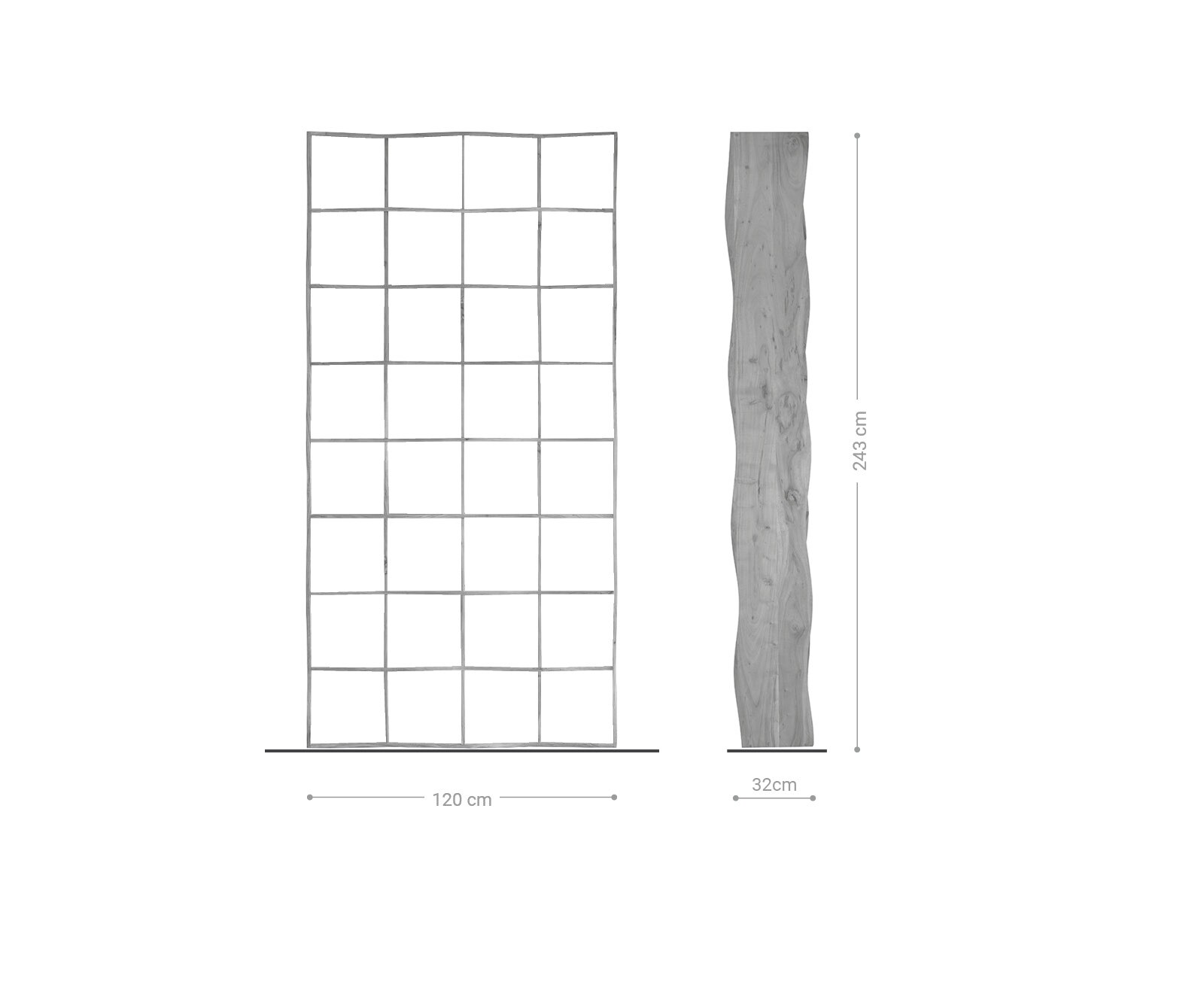 Regał Live-Edge 240x120 cm akacja naturalna 6