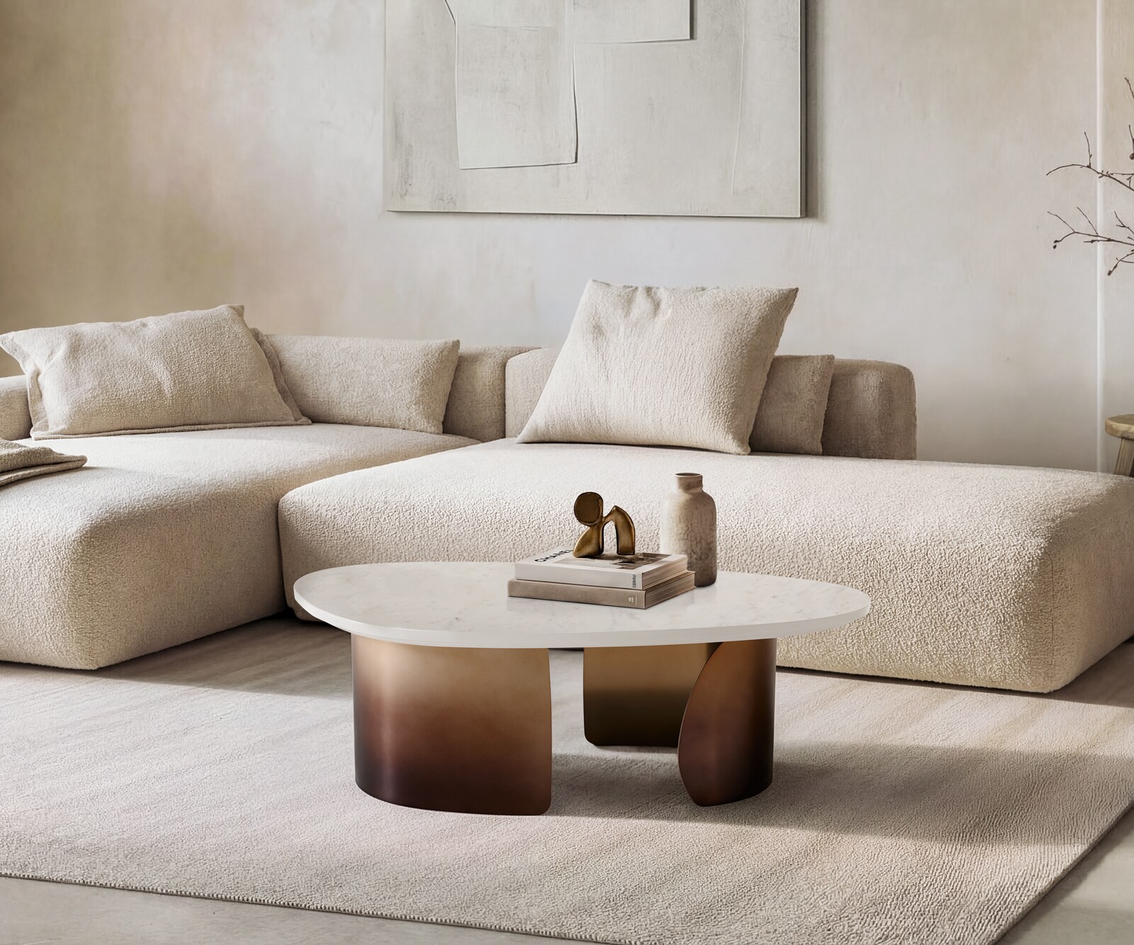 Stolik kawowy Marvello 100x50 cm marmur 3