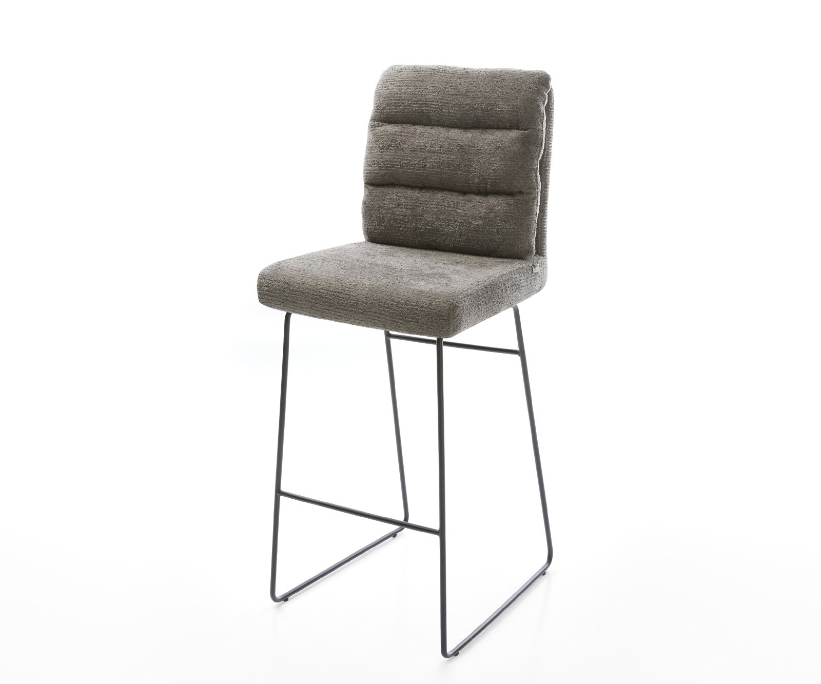 Hoker Pela-Flex bouclé kolor ziemisty rama trapezowa metal czarny 1