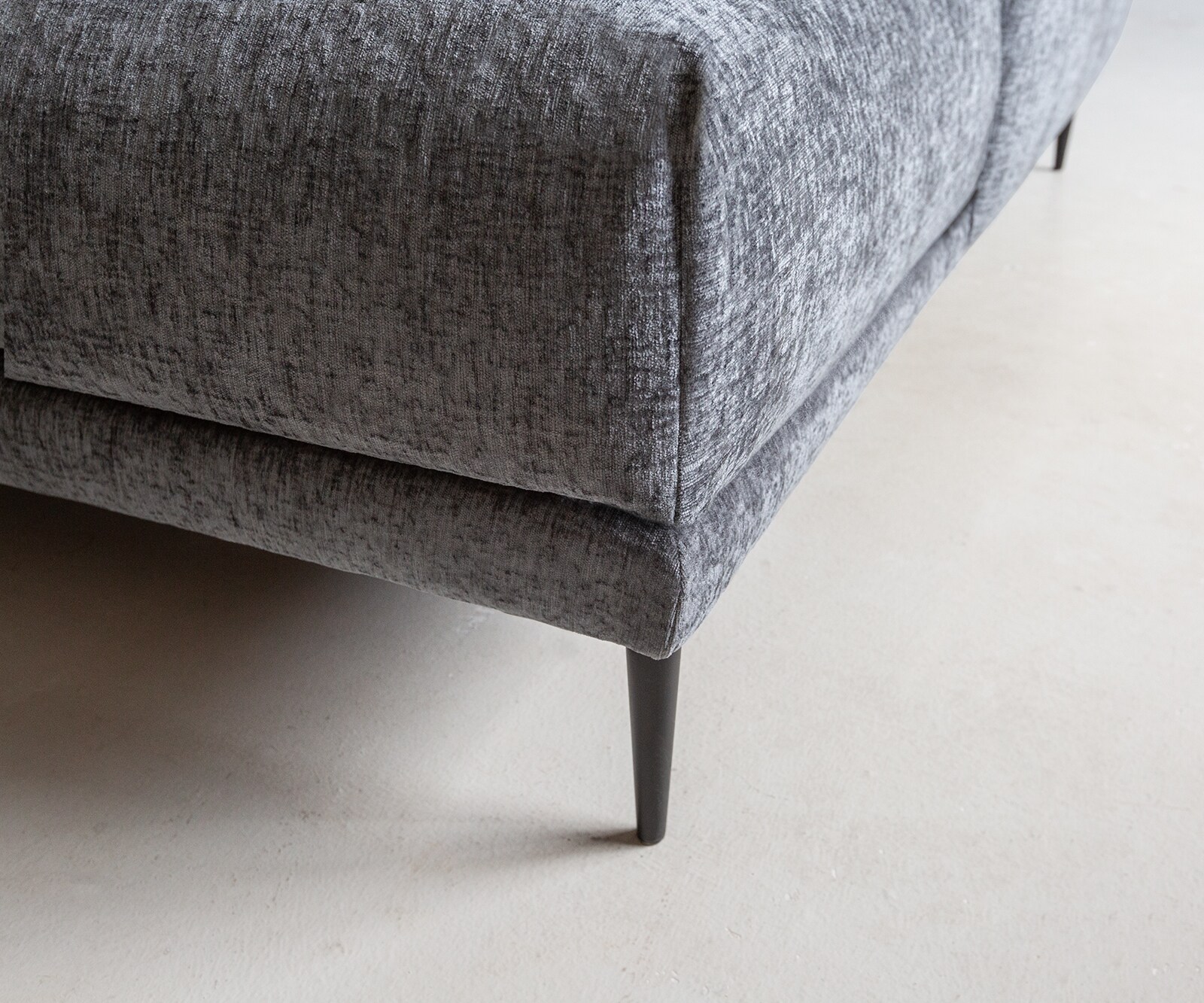 Sofa narożna Sottil 290x165 cm szenil szary szezlong prawy 5