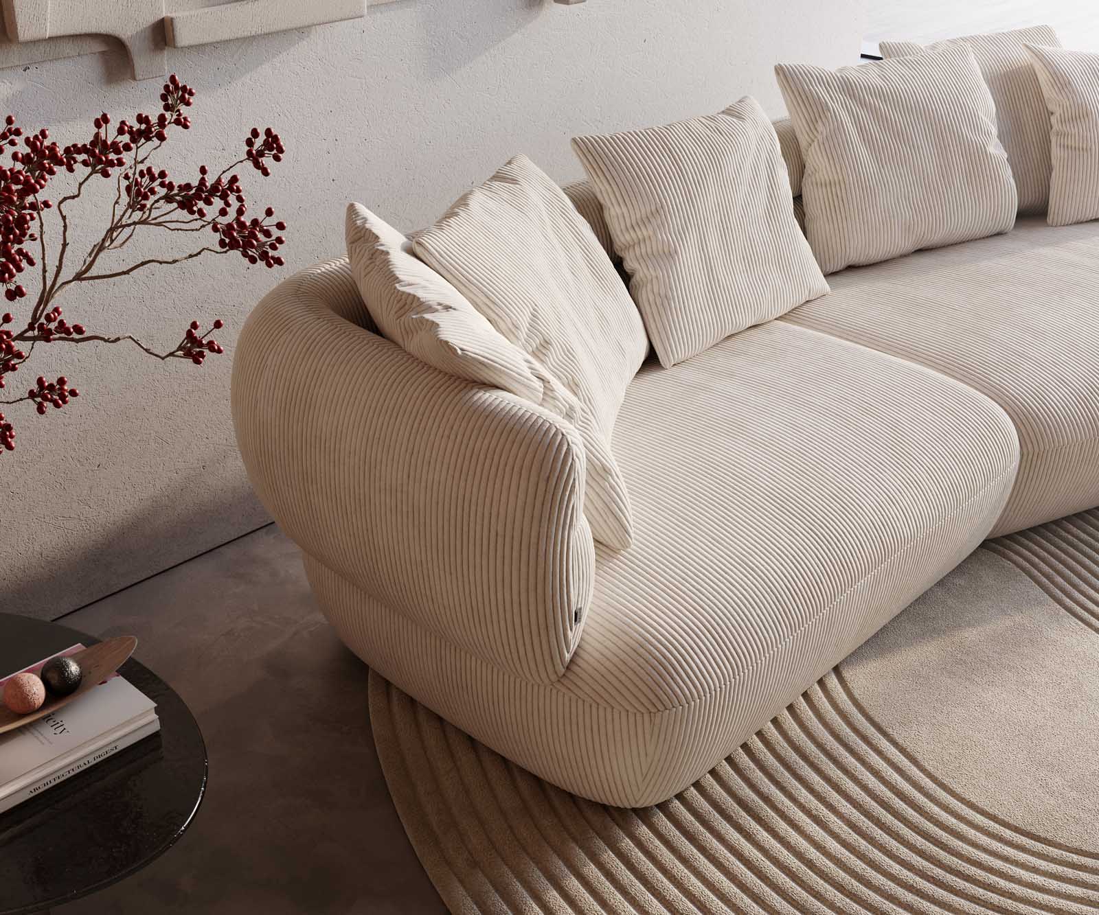 Sofa Roya 320x140cm sztruks beżowy 4