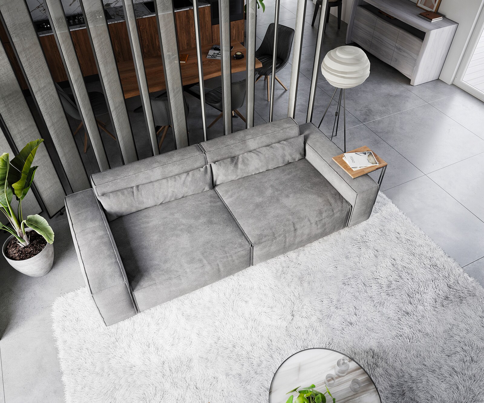 Sofa Sirpio XL 270x130cm mikrofibra szaro-brązowy 3