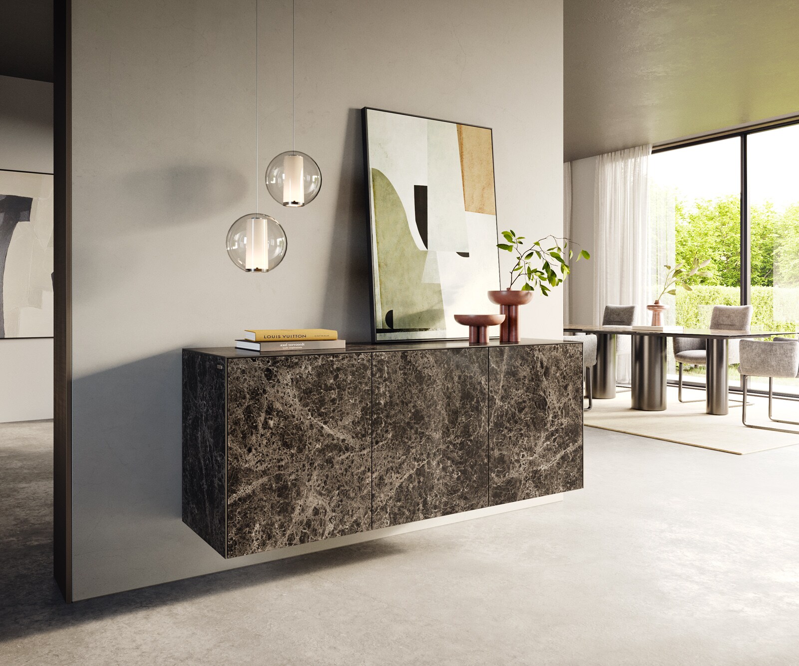 Sideboard Cuor 150 cm ceramika 3 drzwi 4