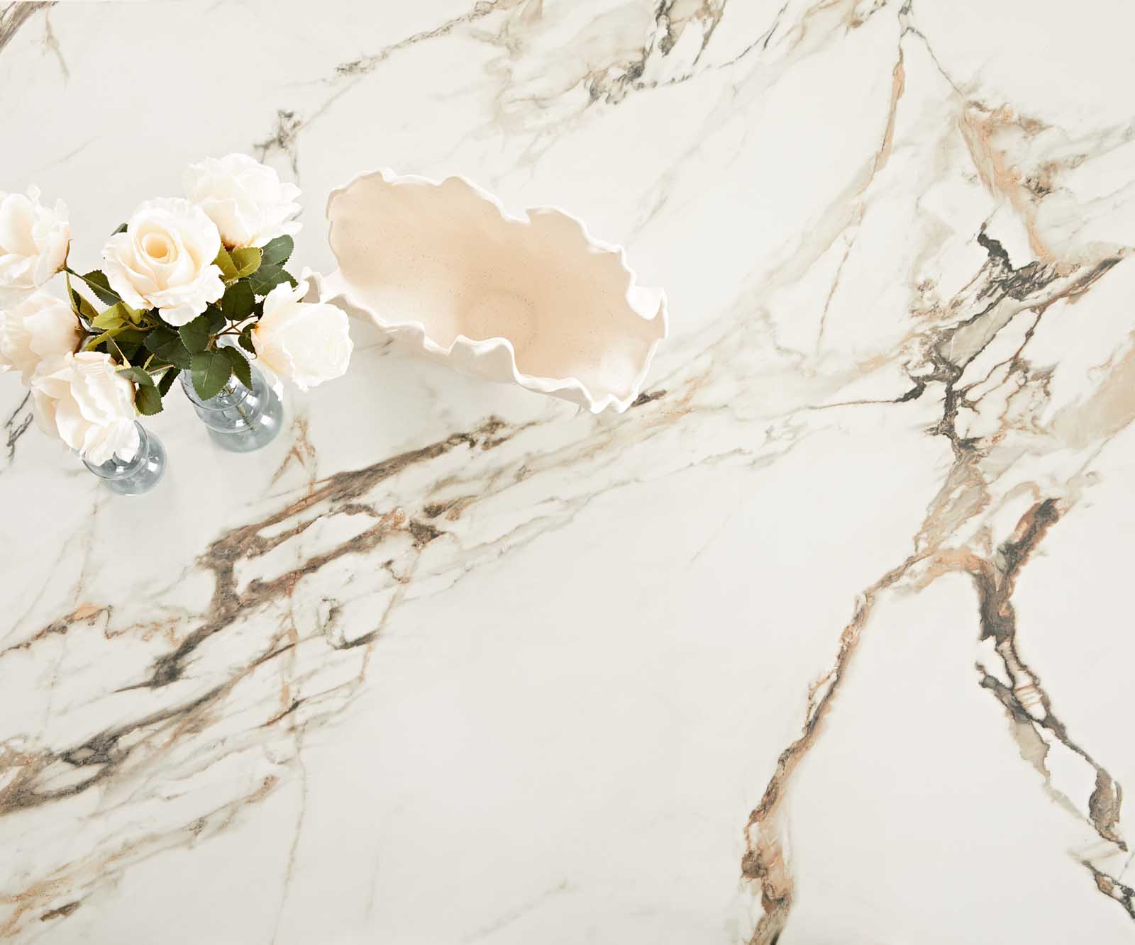 Stół do jadalni Edge 200x100 cm ceramika Calacatta Luxe biało-złoto-szary stal nierdzewna wąska rama 2