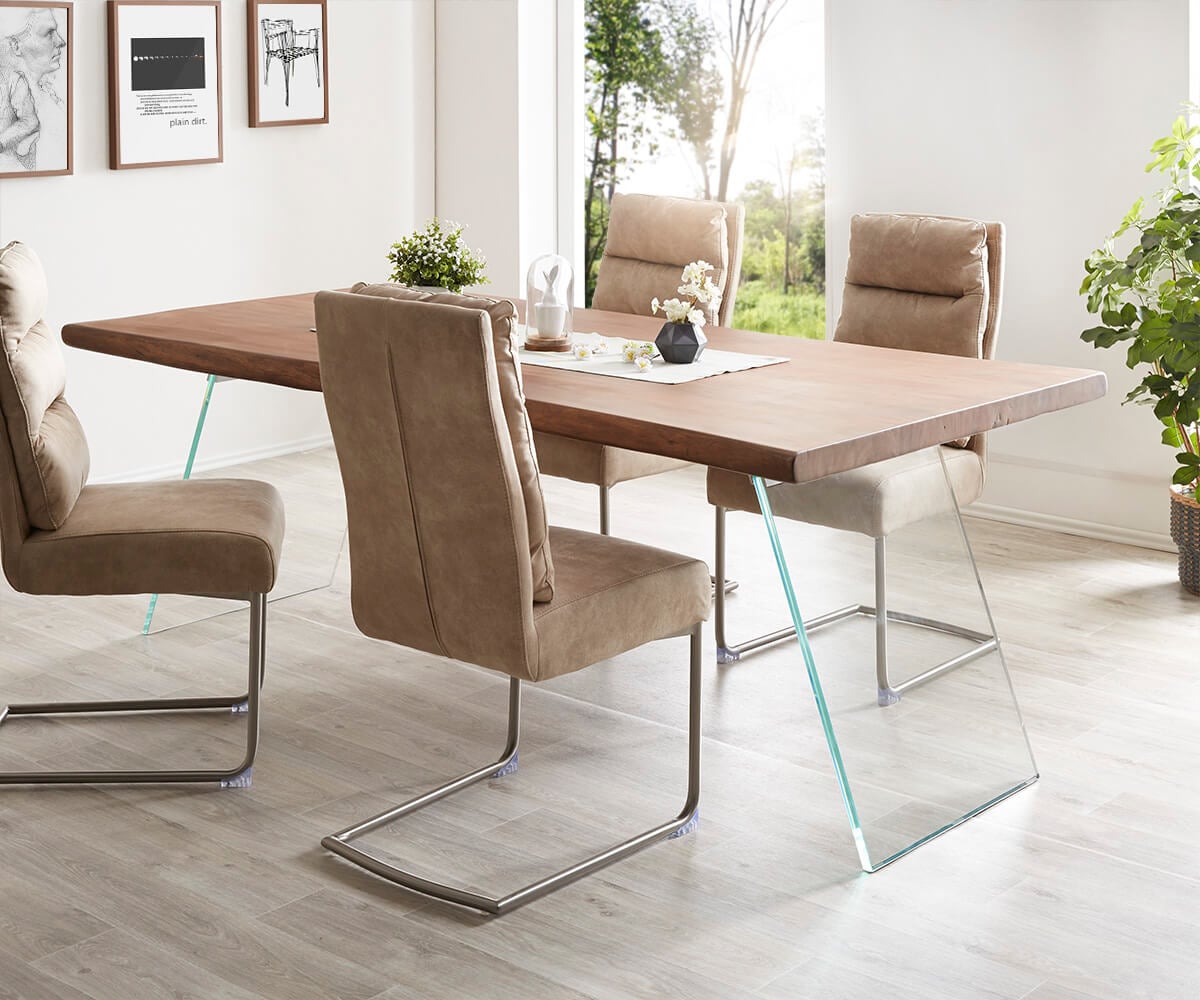 Blat stołu Edge 200x100 cm XL akacja brązowa live-edge 4