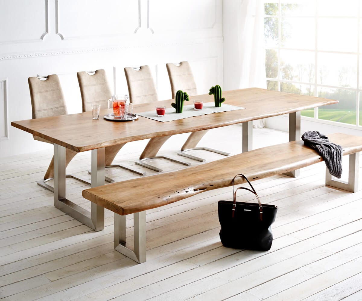 Blat stołu Edge 300x100cm akacja naturalna live-edge 4