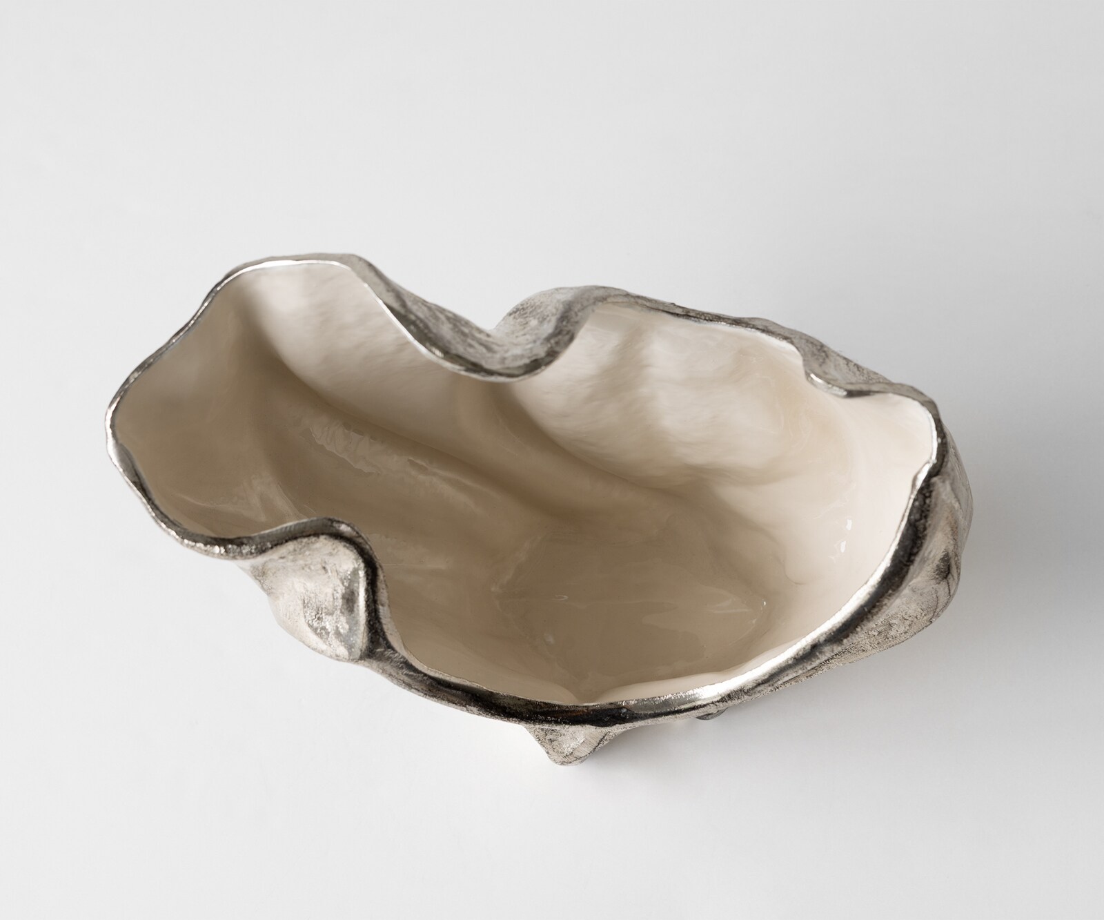 Misa Valena dł. 39 x szer. 17 x wys. 29 cm aluminium Platin Opal ręcznie robiona 3