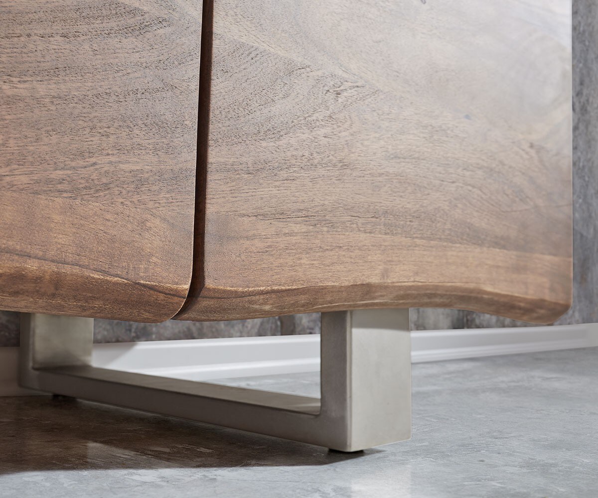 Komoda Live-Edge 172 cm akacja brązowa 4 drzwi 4 szuflady 6