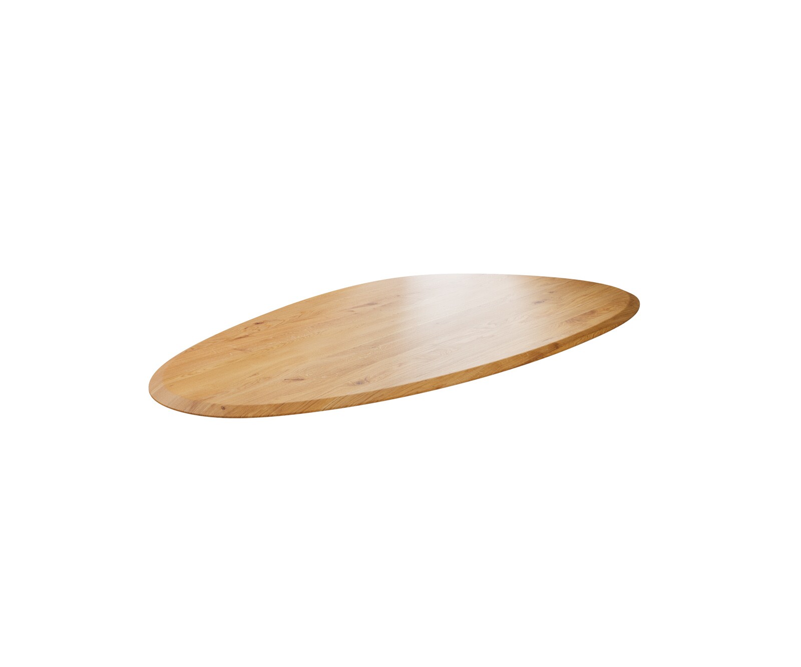 Blat stołu Edge 220x120x2,5 cm dąb naturalny kształt owalny 2