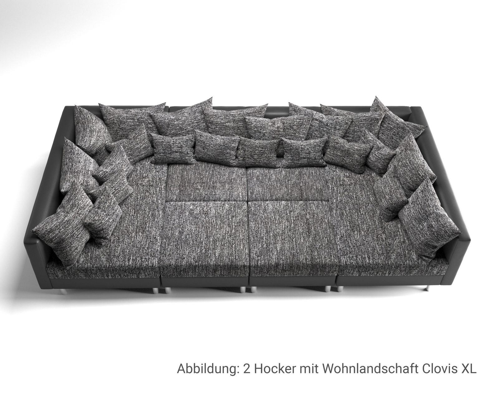Hoker Clovis 98x83cm skóra ekologiczna czarna 10
