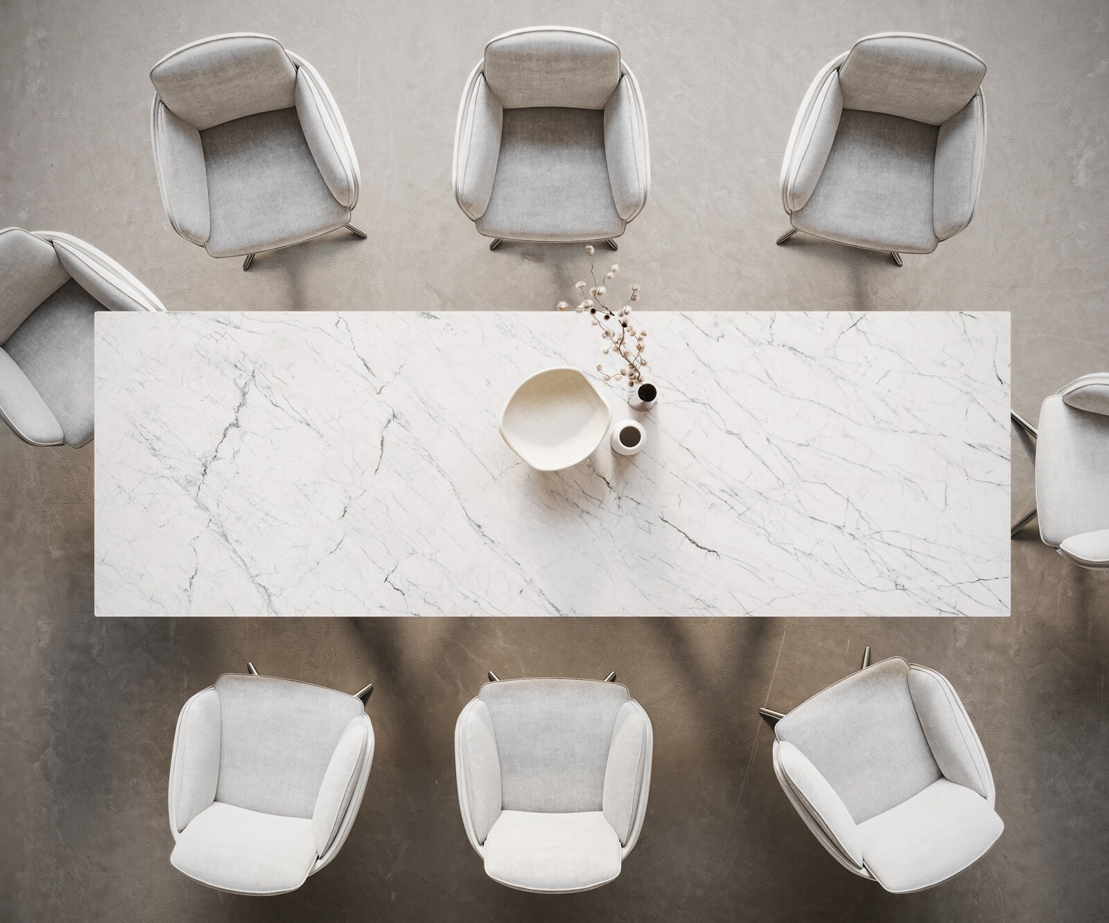 Stół do jadalni Edge 300x100cm ceramika Laminam® Statuarietto biały rama Estelar stal nierdzewna 6