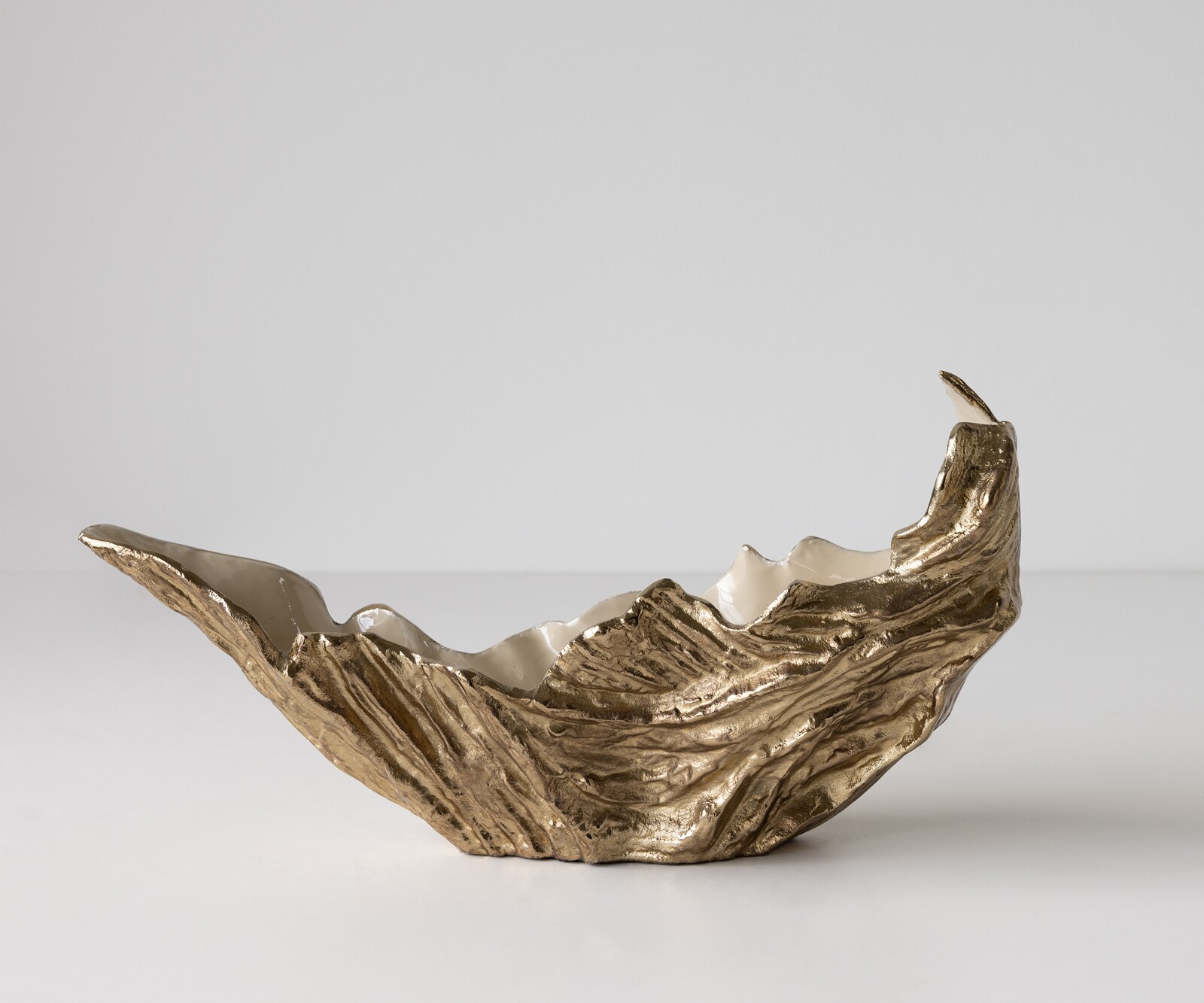 Misa Maris dł. 52 x szer. 15 x wys. 28 cm aluminium Champagner Ivory ręcznie robiona 1