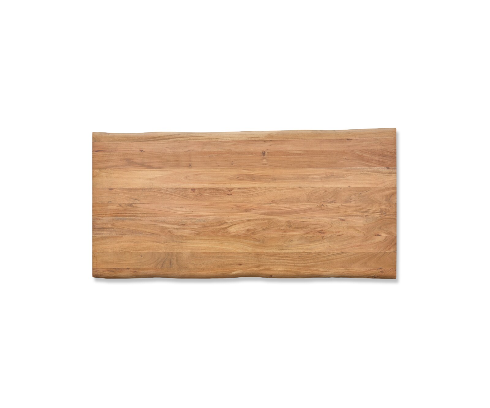Stół do jadalni Edge 200x100 cm akacja naturalna stal nierdzewna szeroka rama live-edge 4