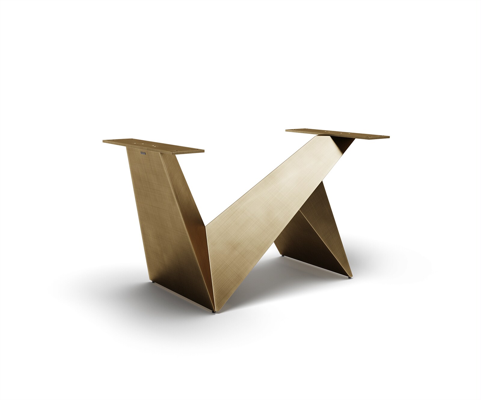 Rama stołu do jadalni Origami metaliczny złoty 1
