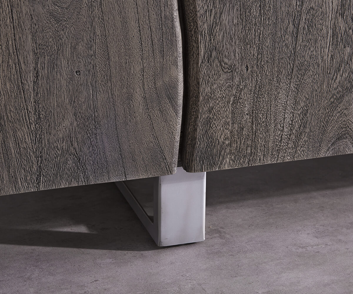 Komoda Live-Edge 220 cm akacja platynowa 6 drzwi 4