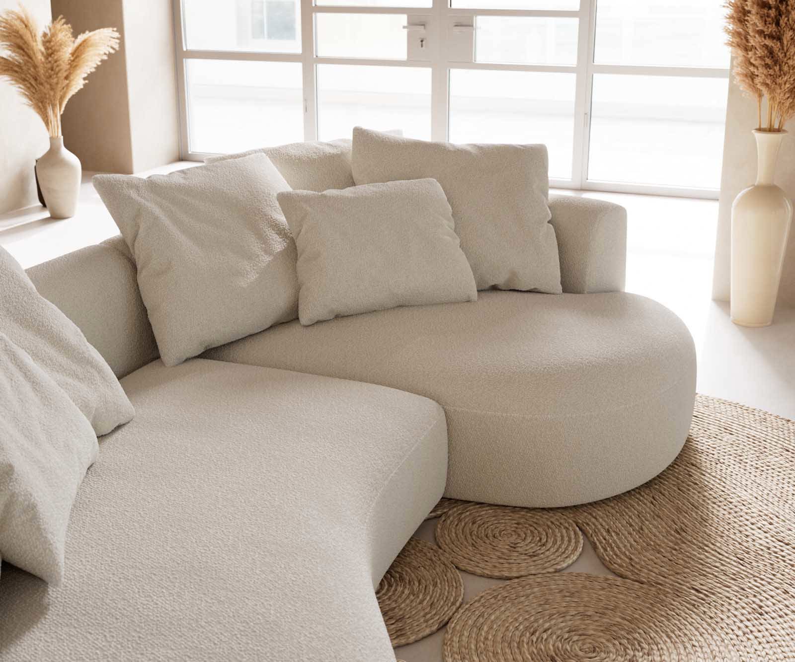 Sofa Edina 330x170cm bouclé kremowo-biały 6