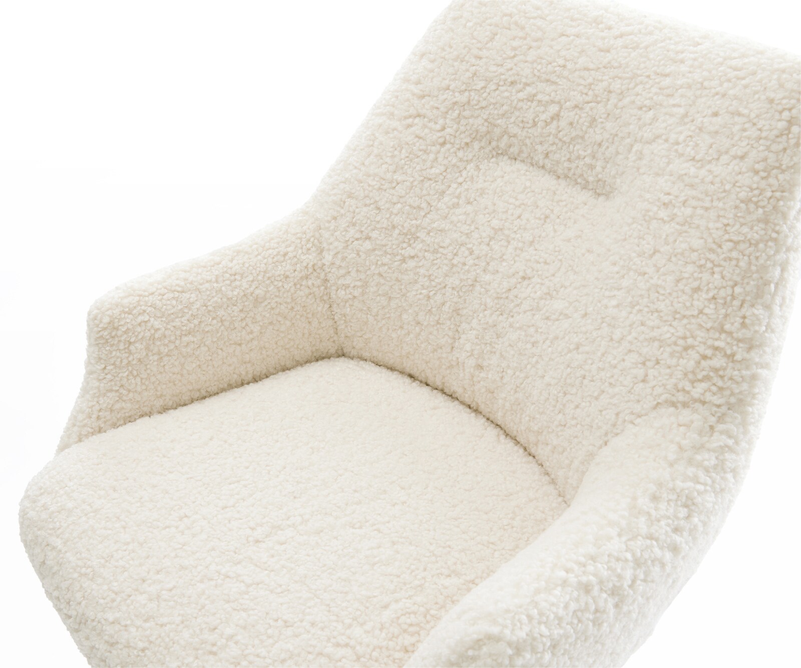 Hoker Alja-Flex tkanina Teddy beżowy rama wspornikowa płaska stal nierdzewna srebrny sprężyny kieszeniowe 4