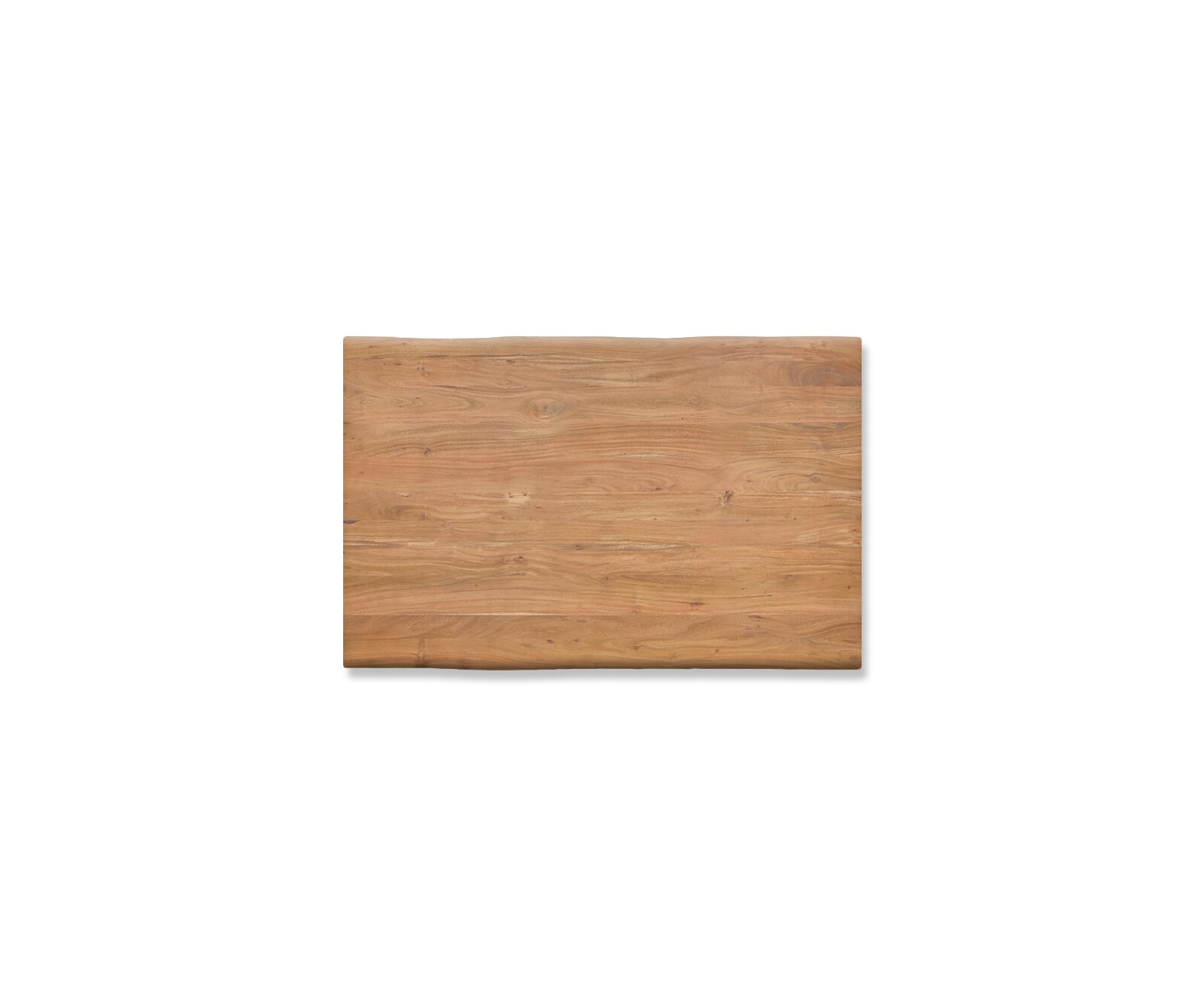 Stół do jadalni Edge 140x90cm akacja naturalna metal wąska rama czarna live-edge 4