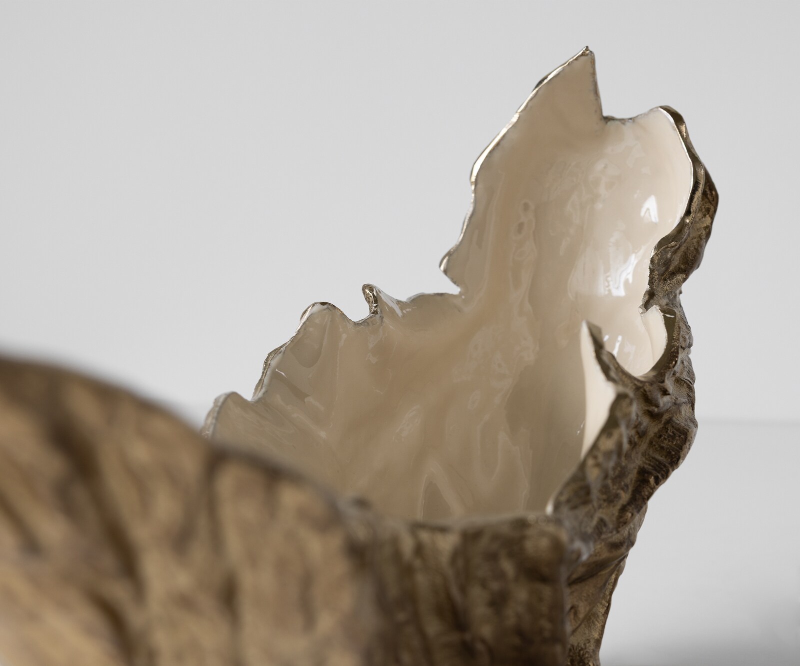 Misa Maris dł. 52 x szer. 15 x wys. 28 cm aluminium Champagner Ivory ręcznie robiona 5