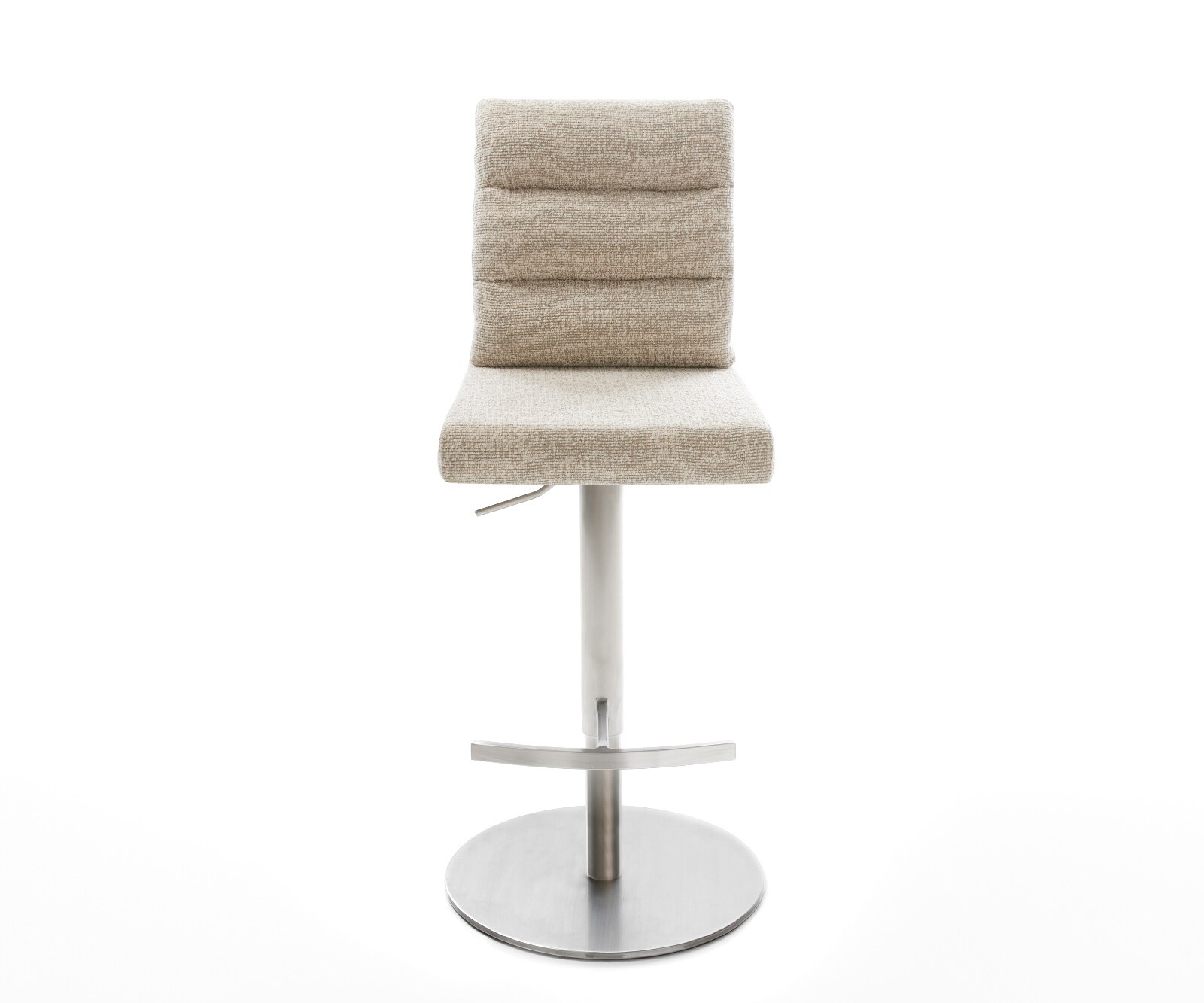 Hoker Pela-Flex tkanina płócienna beżowy rama obrotowa stal nierdzewna srebrny 2