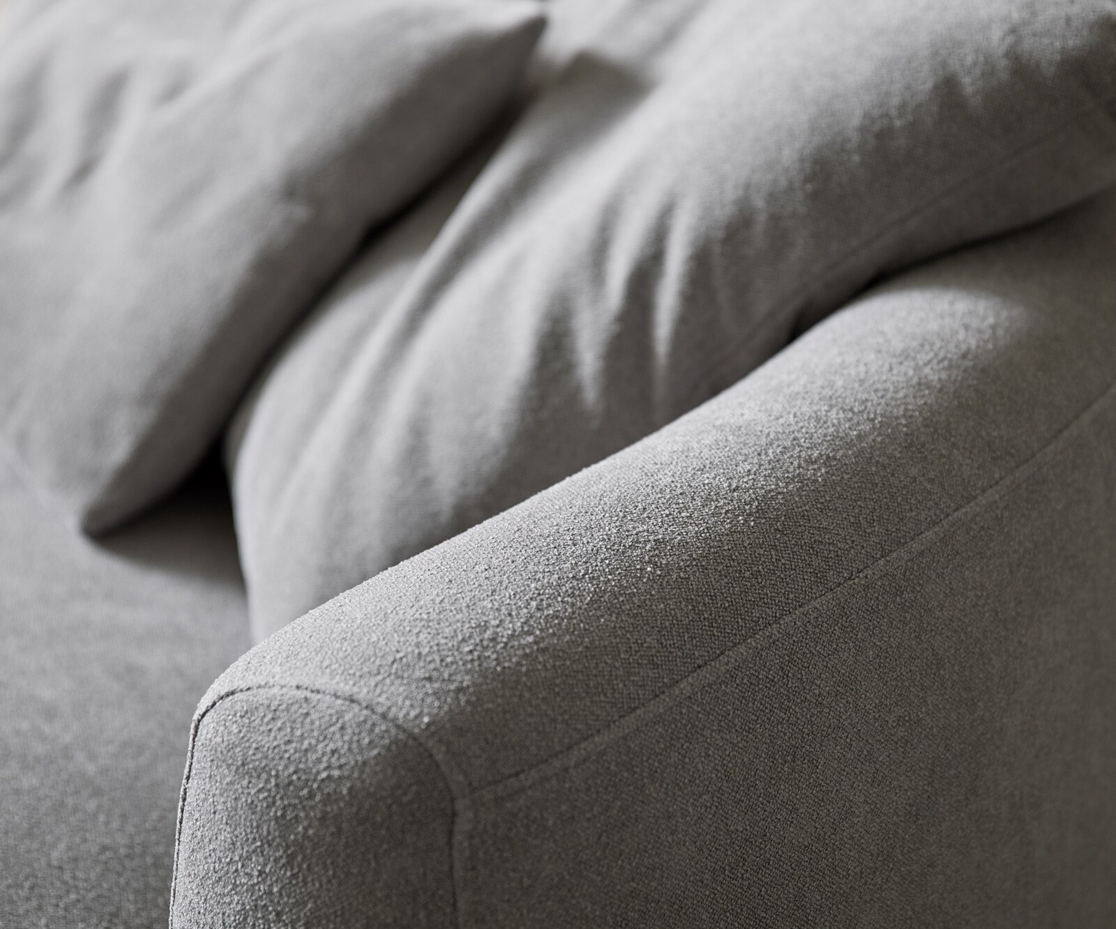 Duża Sofa Edina 330x170 cm miękka tkanina strukturalna szara 4