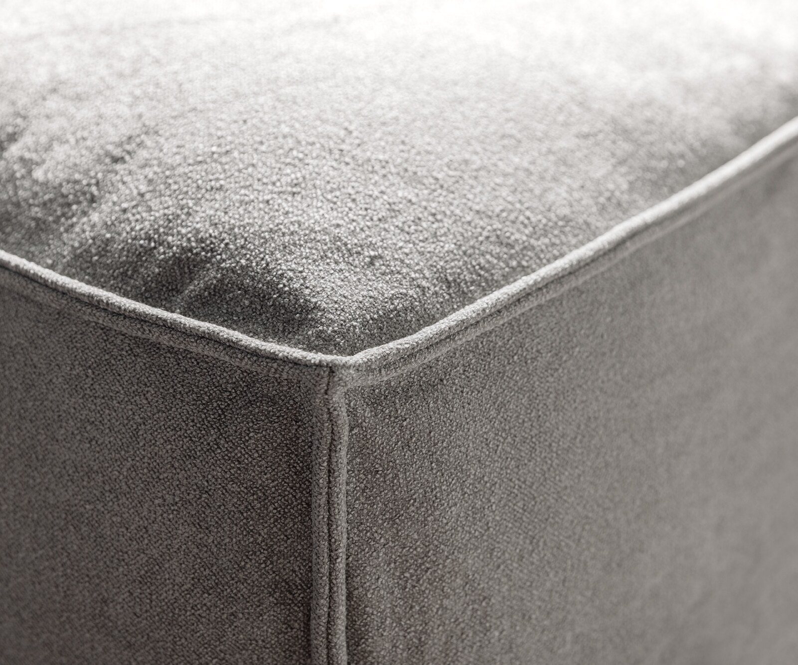 Sofa narożna Freestyle 310x200 cm miękka tkanina strukturalna szara z lamówką 4