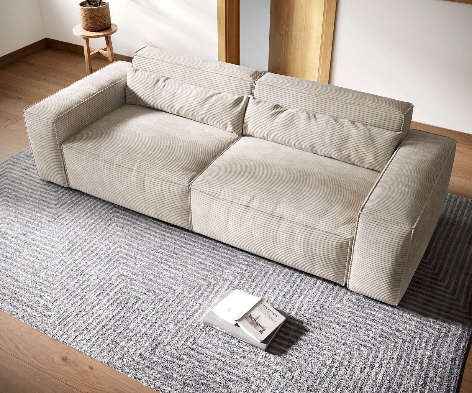 Sofa Sirpio XL 270x130cm sztruks beżowy 3