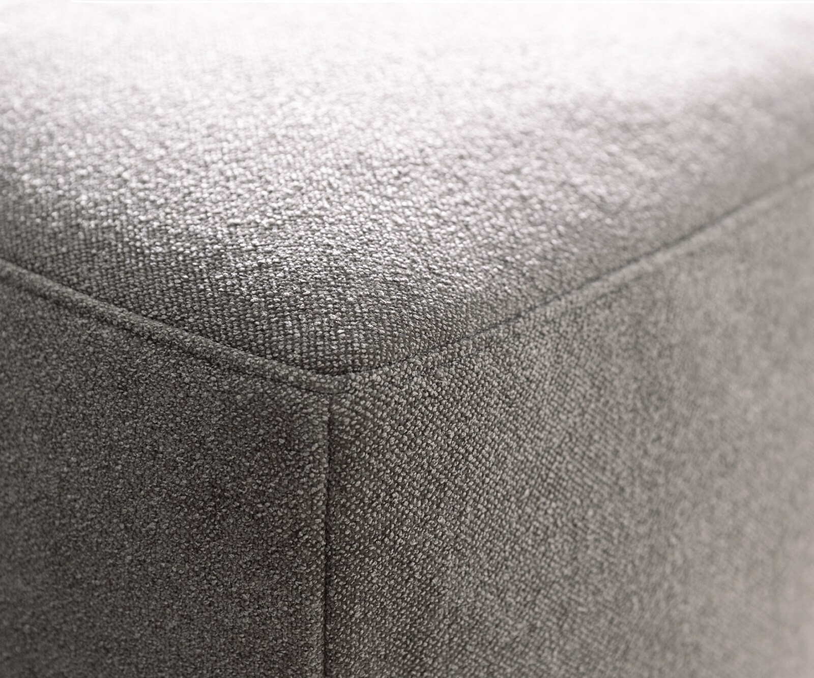 Duża Sofa Freestyle 280x110 cm miękka tkanina strukturalna szara szew płaski 5