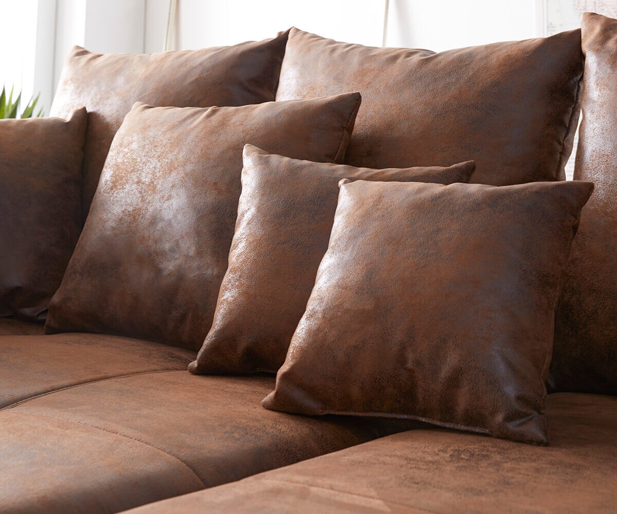 Sofa narożna Violetta 300x220 cm skóra ekologiczna brązowa z możliwością zmiennego montażu 5