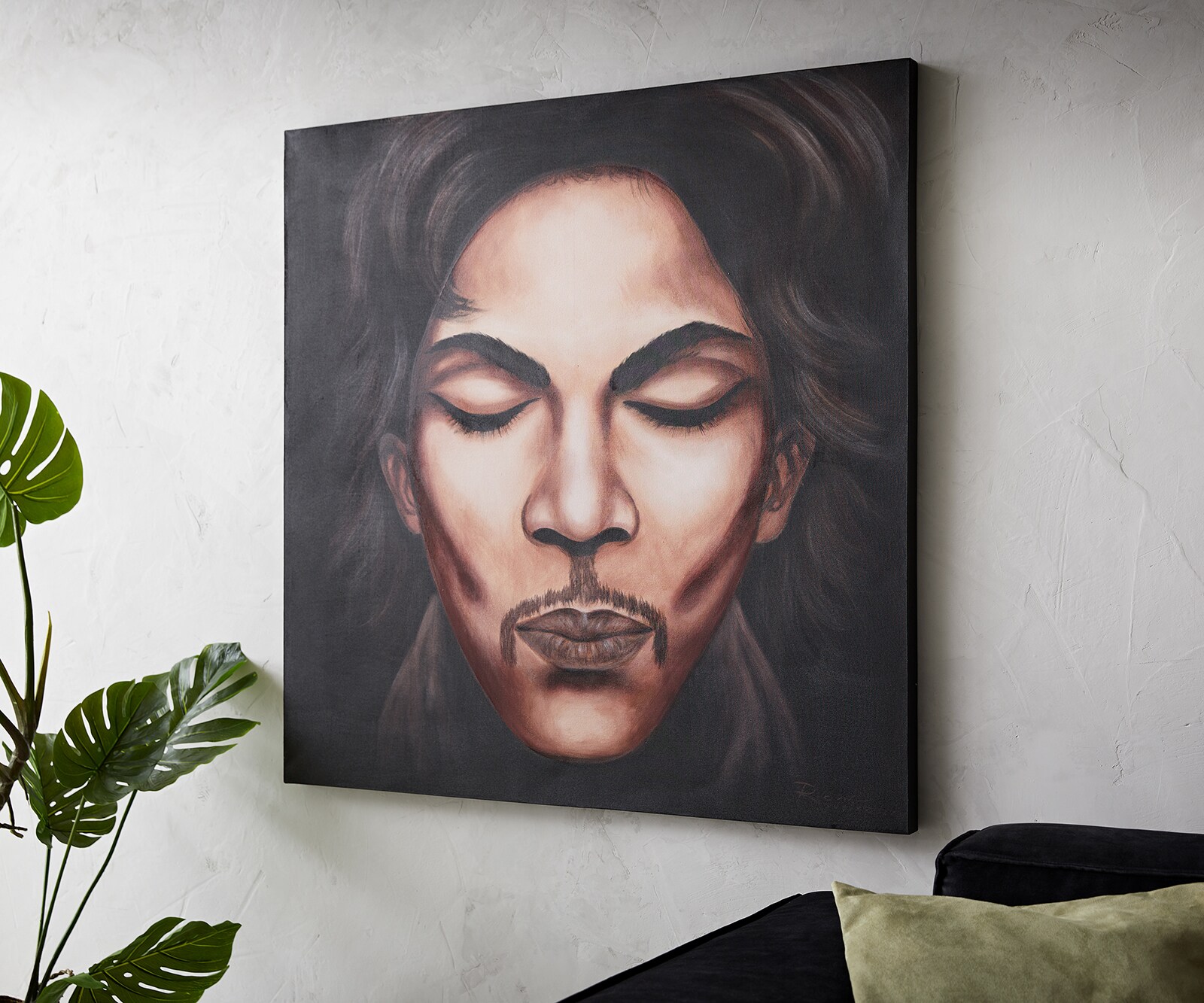 Obraz Prince 120x120 cm wielokolorowy metal z recyklingu 1