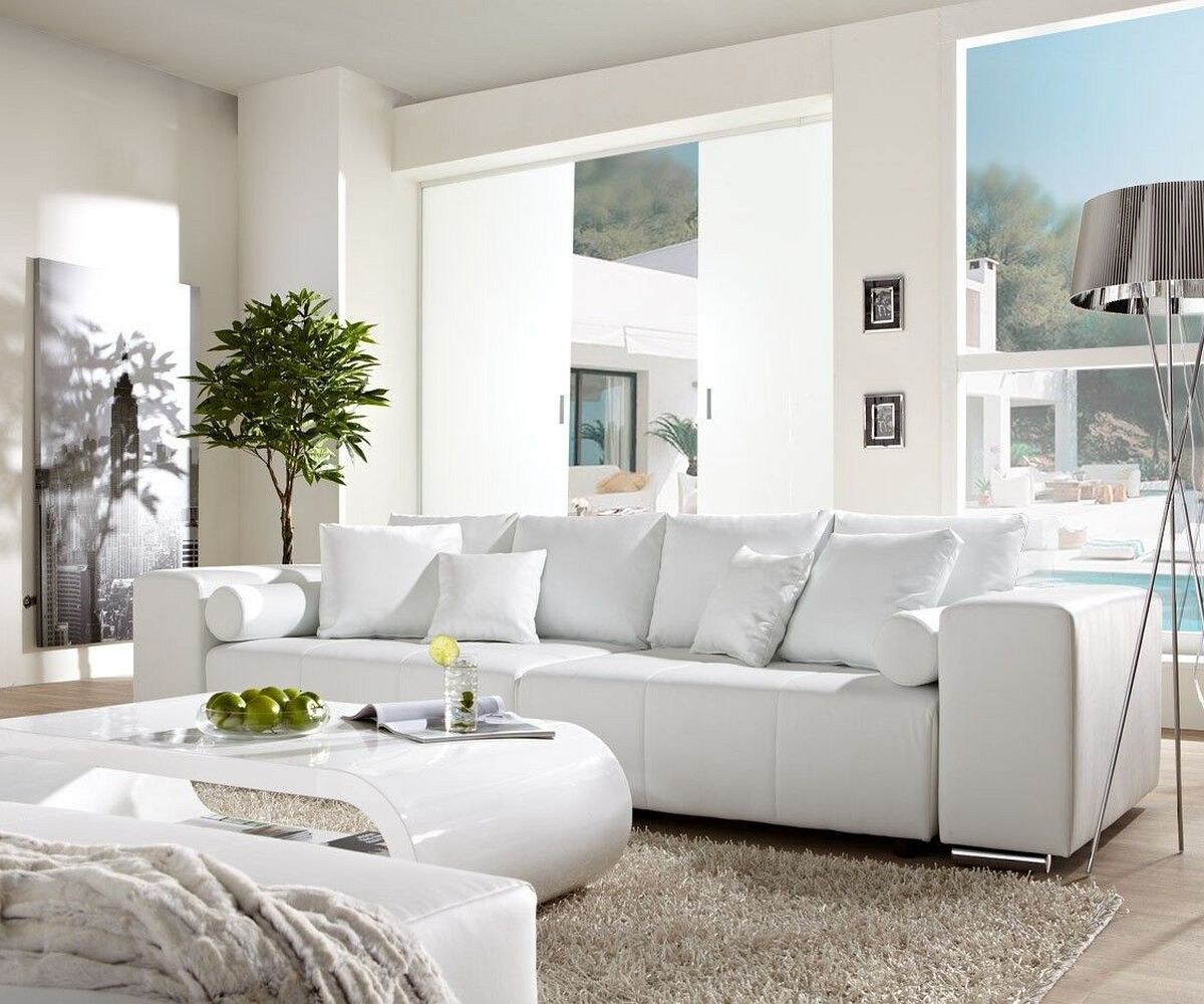 Sofa Marbeya XL 290x110 cm biały z funkcją spania