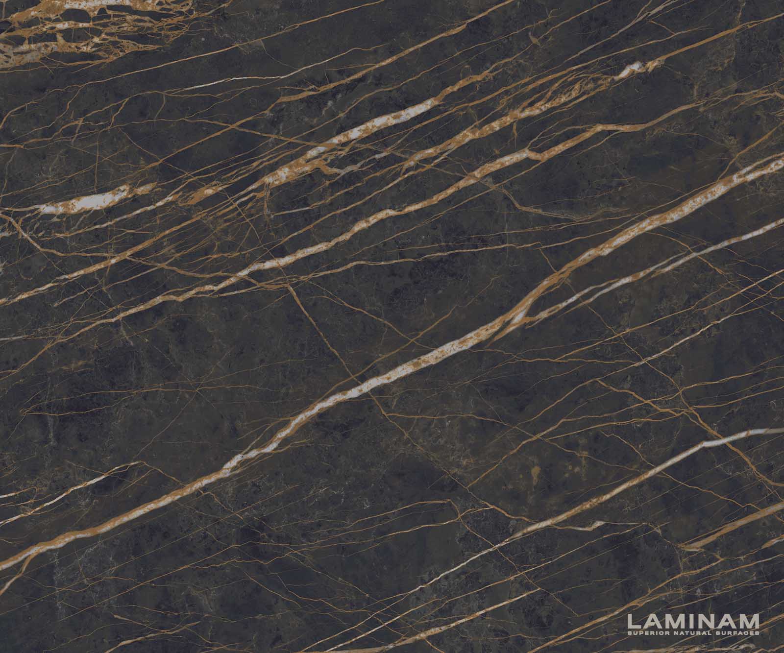 Stolik kawowy Levente 110x60 cm ceramika Laminam® Noir Desir brązowy rama metal kolor tytanowy 2