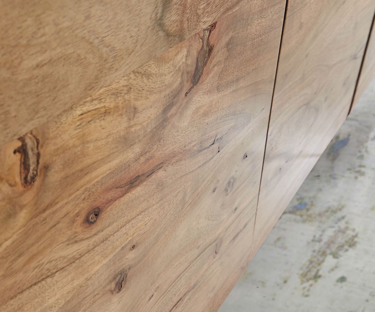 Komoda Live-Edge 172 cm akacja naturalna 4 drzwi 4 szuflady 6