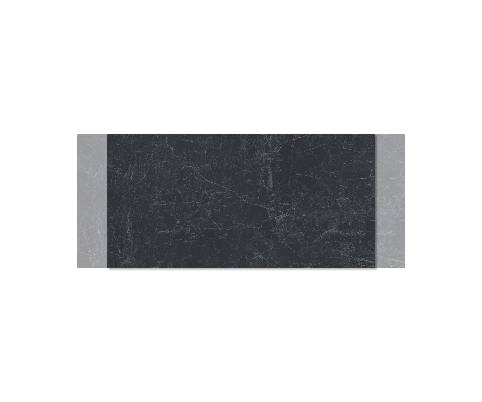 Stół do jadalni Edge 180-220x100 cm ceramika Laminam® Nero Greco antracyt rama Cross stal nierdzewna rozkładany 3
