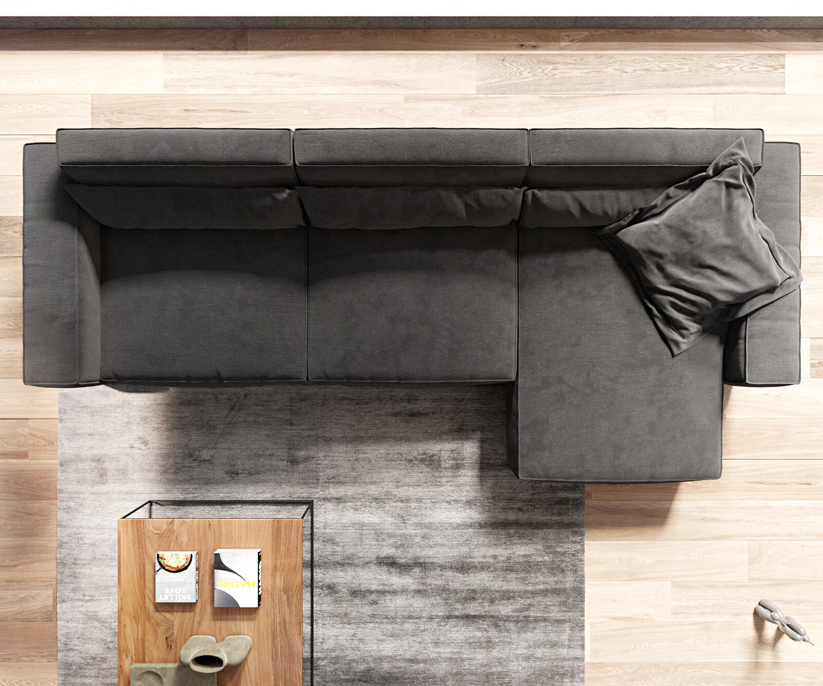 Sofa narożna Sirpio XL 370x170cm mikrofibra czarna szezlong z możliwością zmiennego ustawienia 6