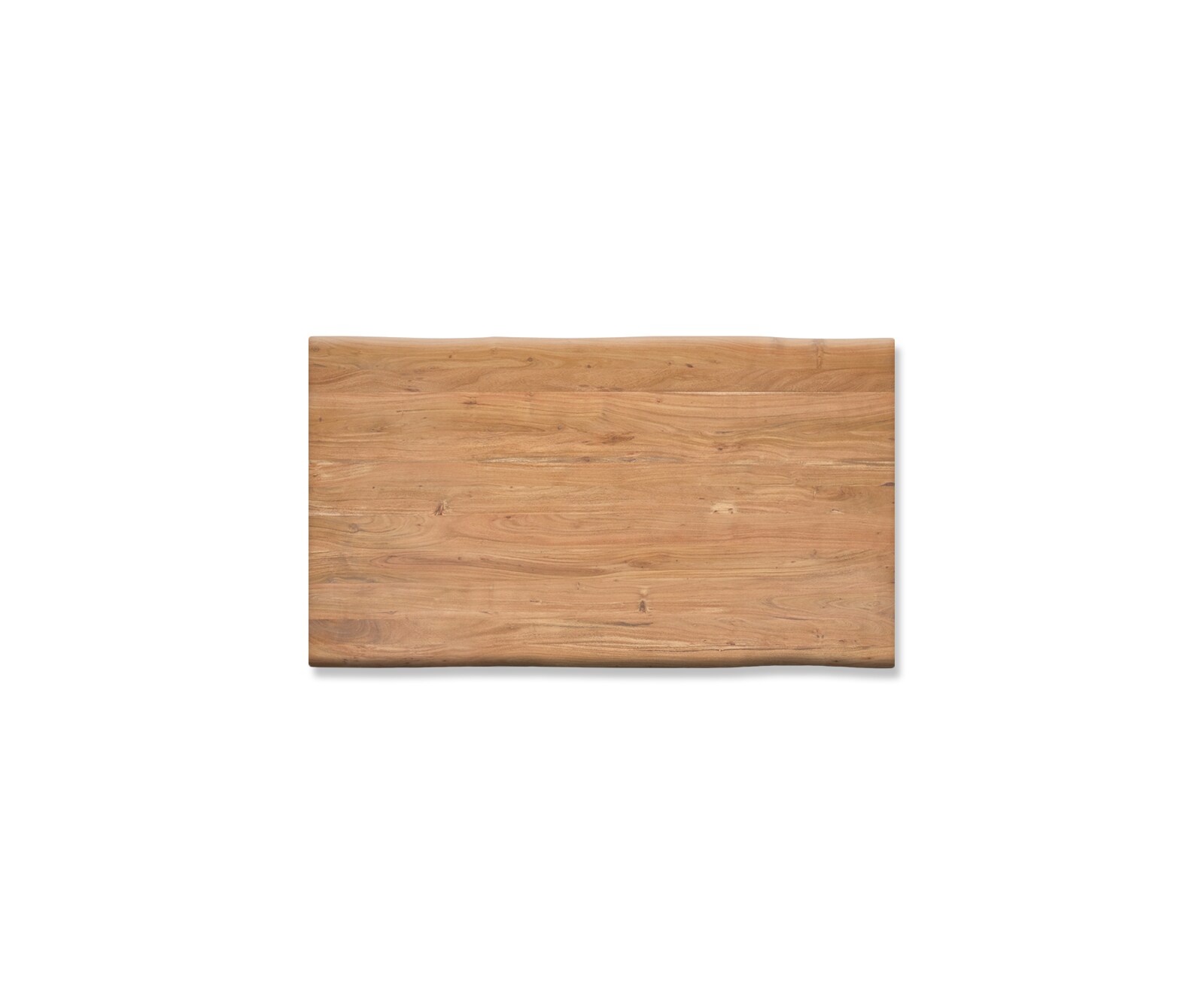 Stół do jadalni Edge 160x90cm XL akacja naturalna stal nierdzewna wąska rama live-edge 3