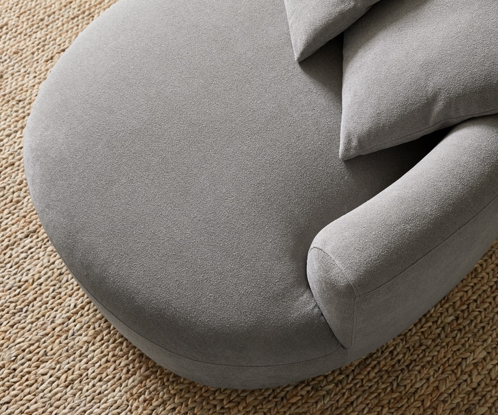 Duża Sofa Edina 330x170 cm miękka tkanina strukturalna szara 6