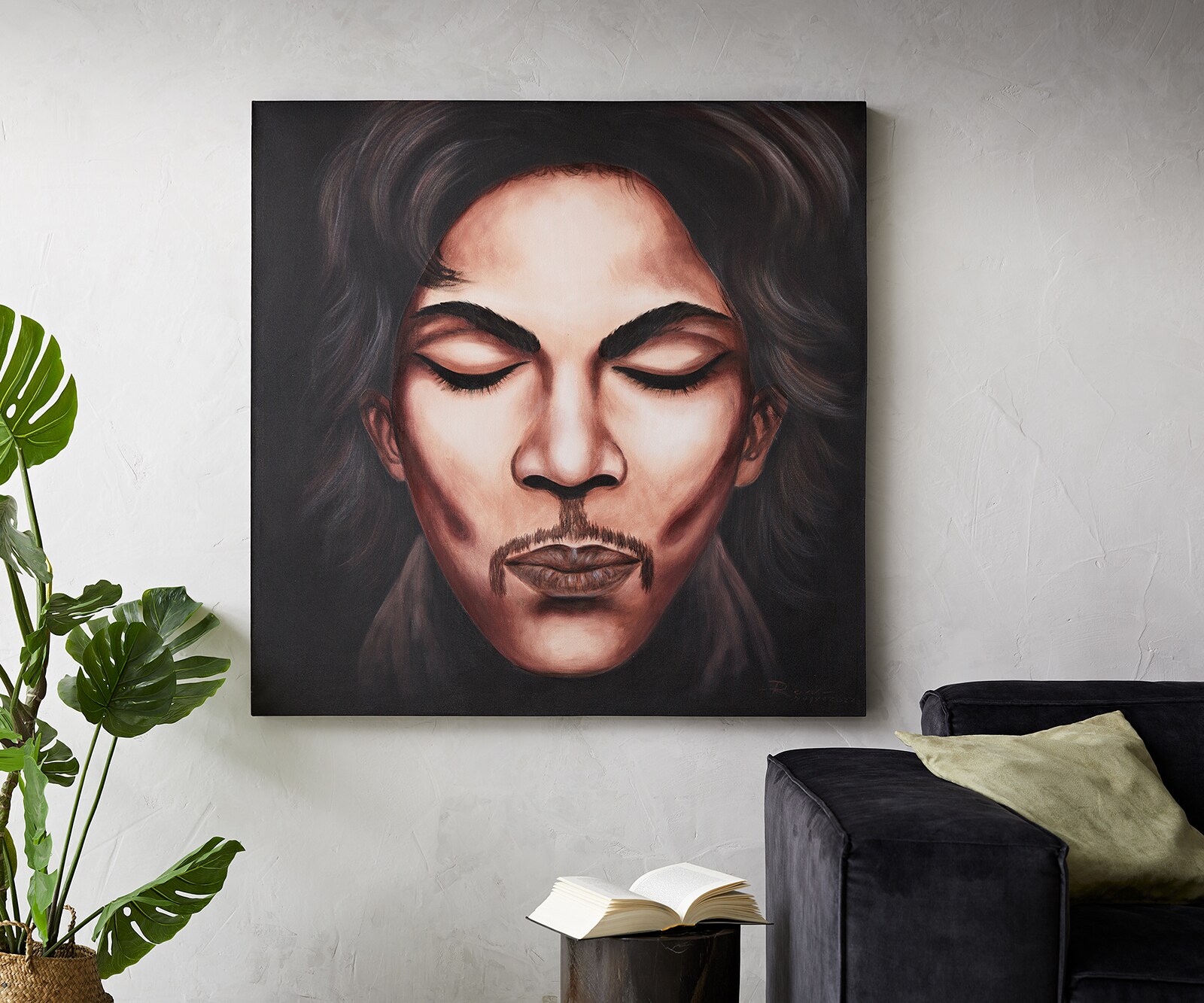 Obraz Prince 120x120 cm wielokolorowy metal z recyklingu