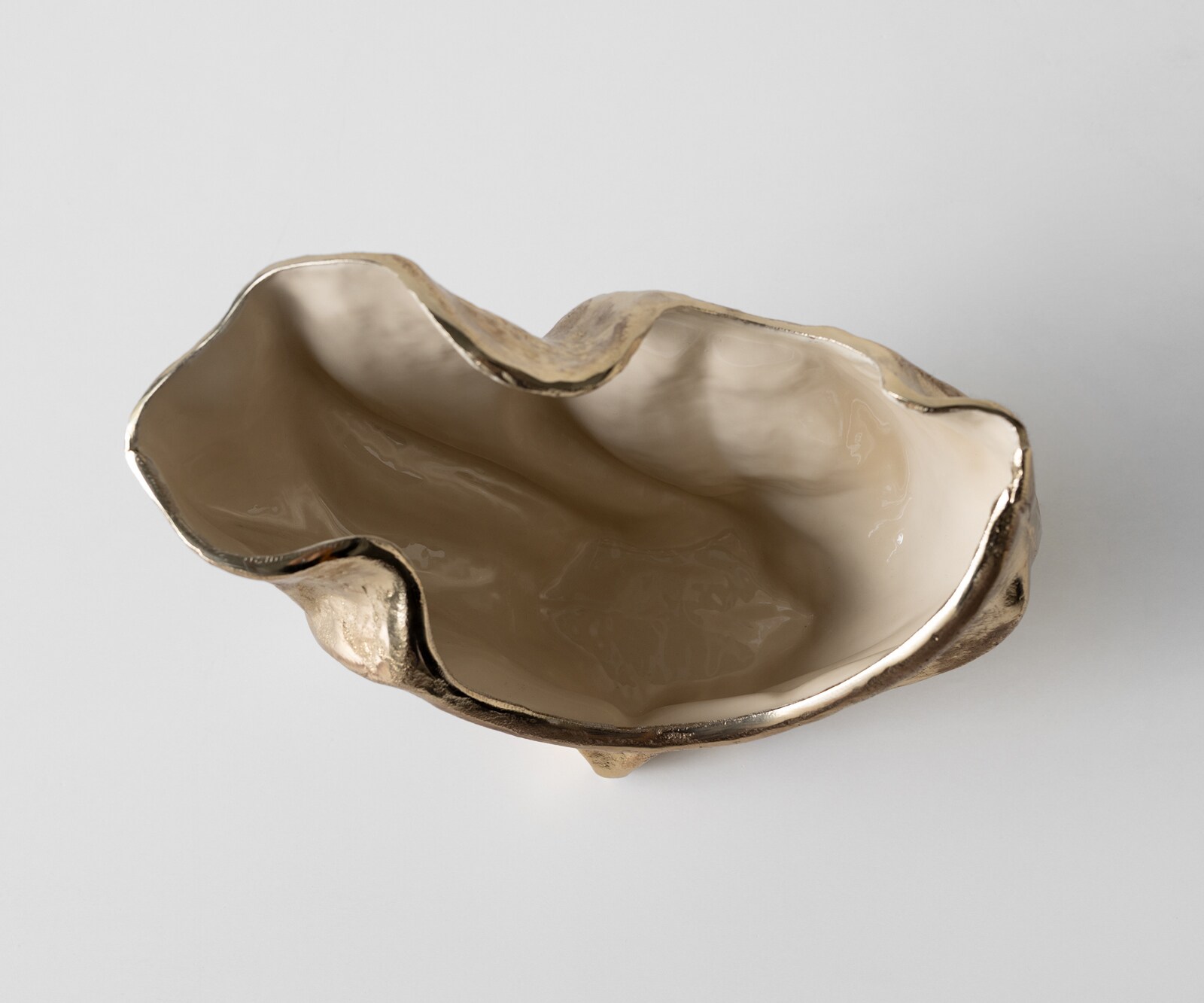 Misa Valena dł. 39 x szer. 17 x wys. 29 cm aluminium Champagner Ivory ręcznie robiona 3
