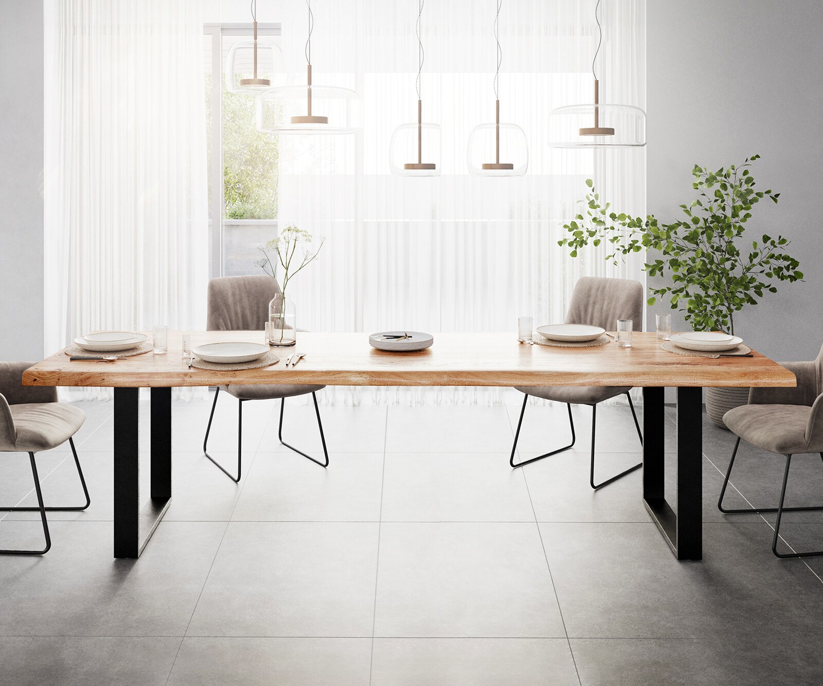Stół do jadalni Edge 280x100 cm XL akacja naturalna live-edge 2
