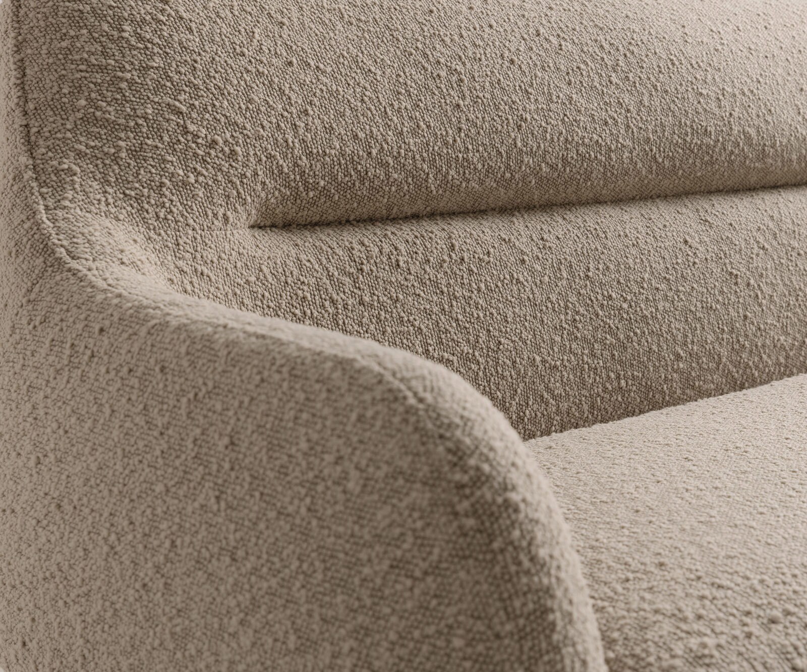 Ławka do jadalni Taya-Flex 285x190 cm bouclé szaro-brązowy podstawa krzyżowa kątowa stal nierdzewna sprężyny kieszeniowe prawa 7