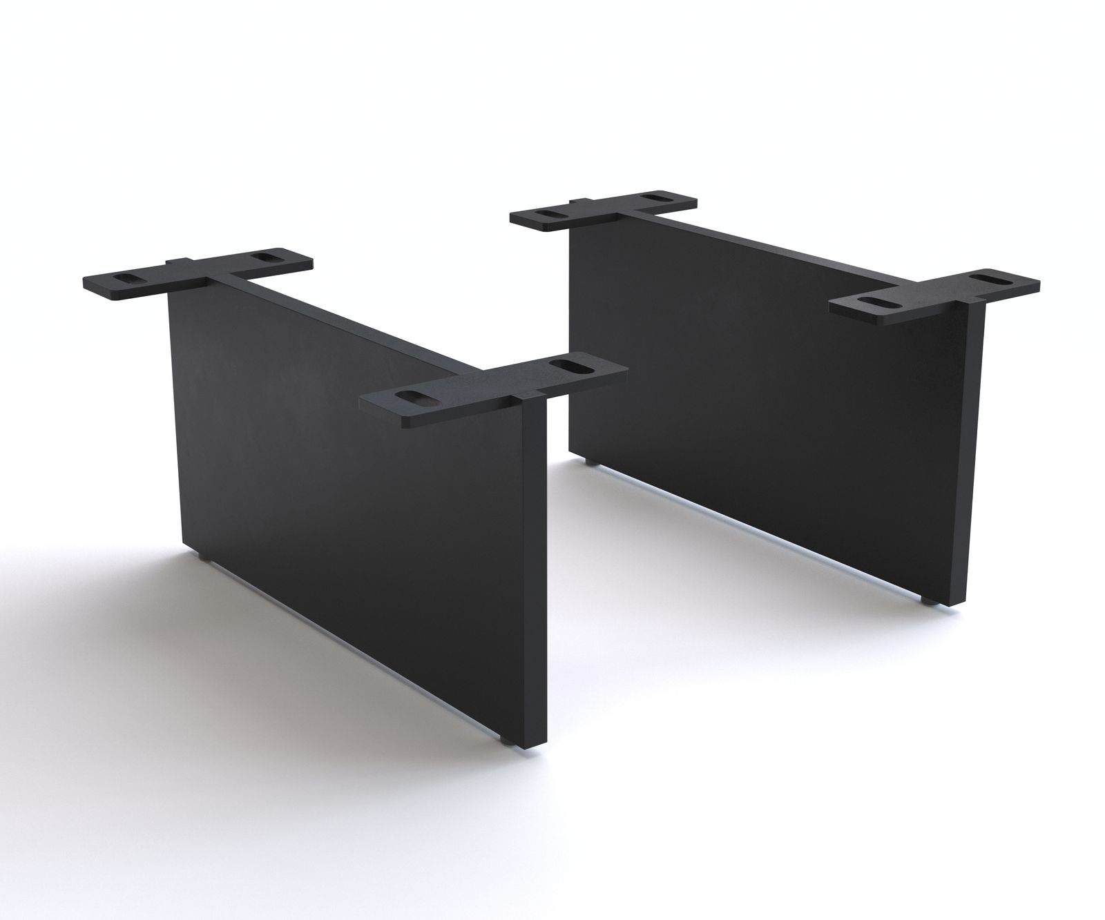 Nóżki wąskie nóżki 15 cm metal czarny do szafek RTV (zestaw 2 szt.)