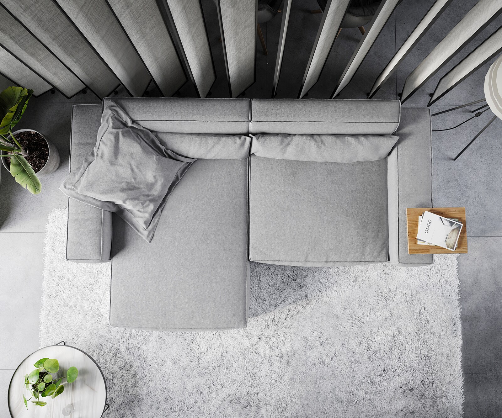 Sofa narożna Sirpio XL 270x170cm mikrofibra szara szezlong z możliwością zmiennego ustawienia 5