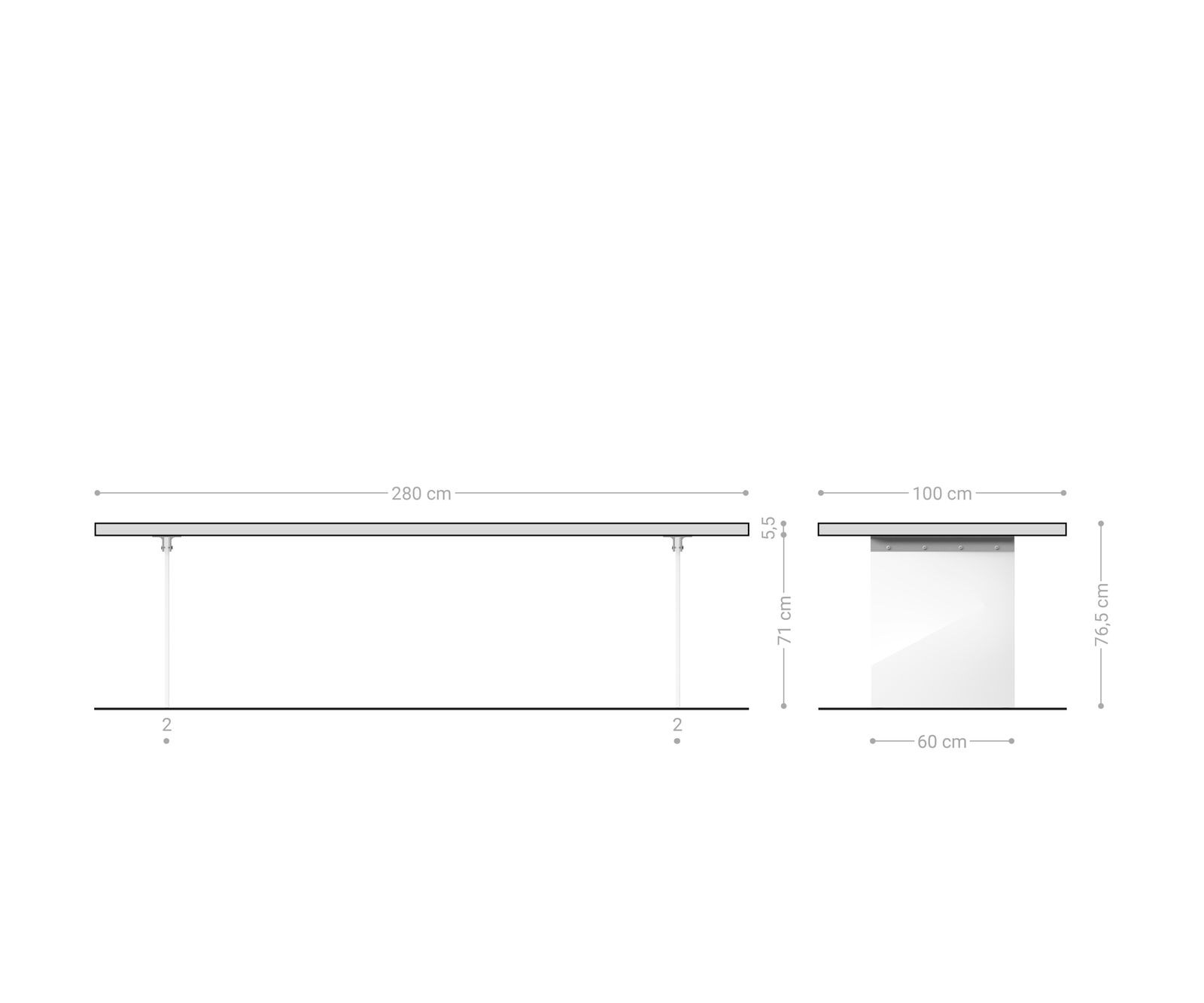 Stół do jadalni Edge 280x100 cm XL akacja naturalna live-edge 8